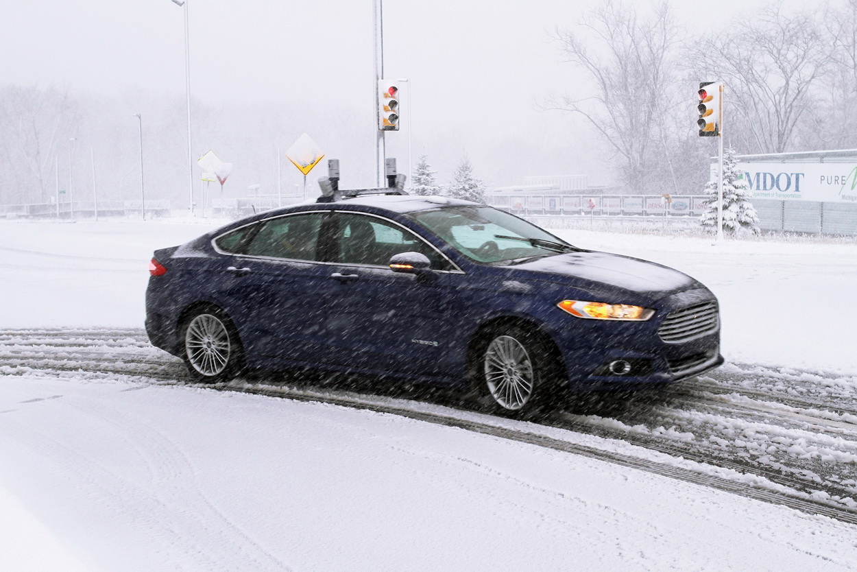 Ford Snowtomy Mapping the Way Fusion MCity Snowy Conditions