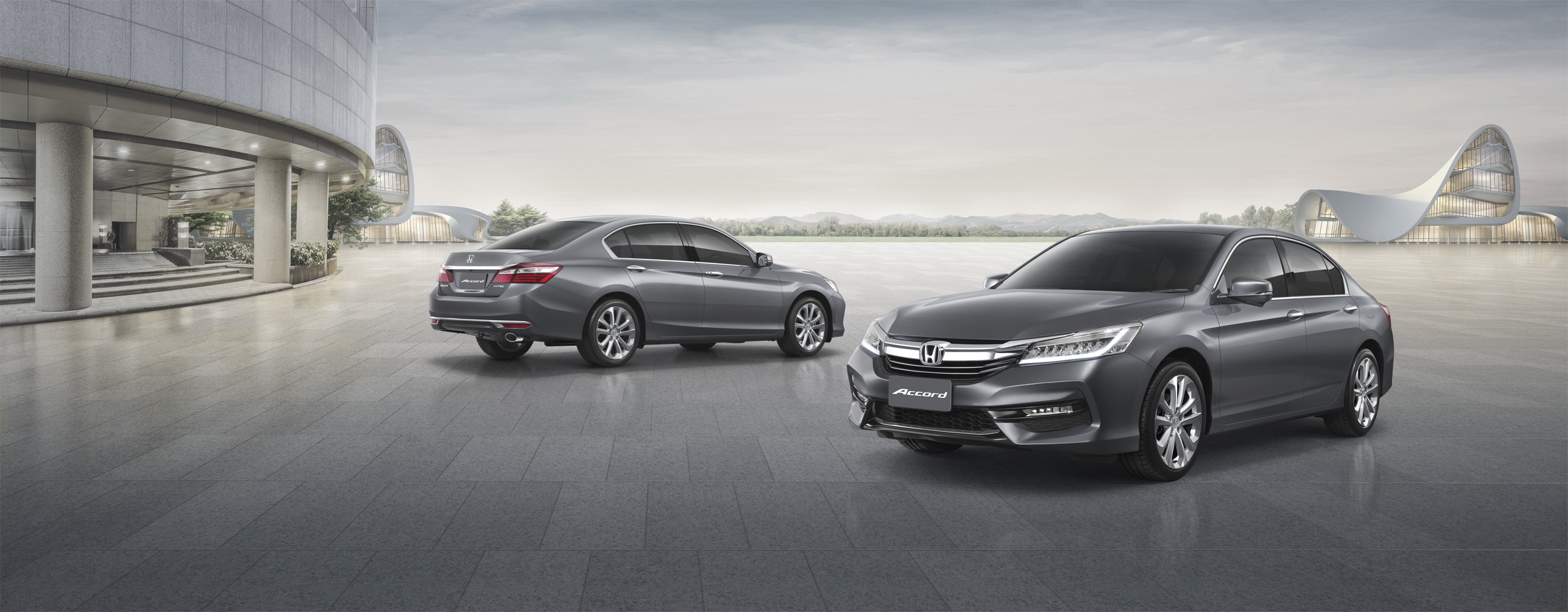 2 New Honda Accord with Background